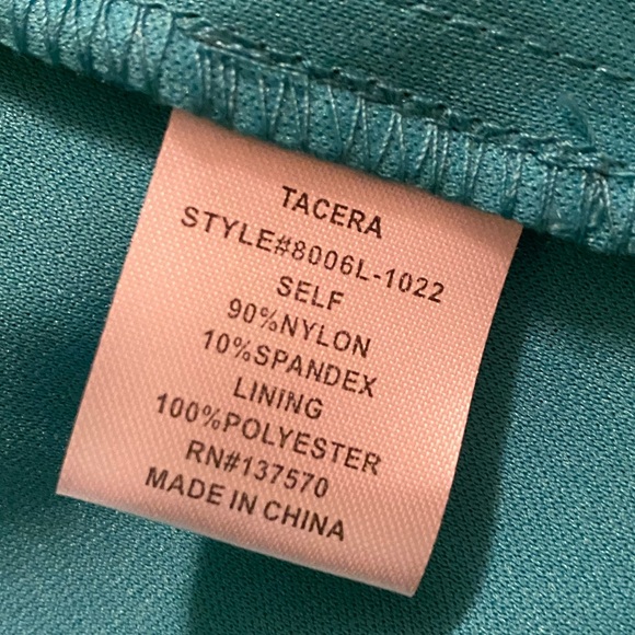 Tacera Small Turquoise Lace Dress - Picture 4 of 4